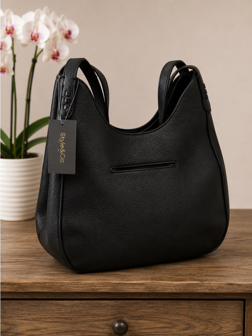 Style & Co.‎ Classic Black Shoulder Bag NWT